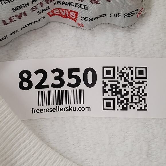 Vintage 90s LEVIS Sweatshirt Womens 2XL 23x23 Crop Boxy - Picture 5 of 15